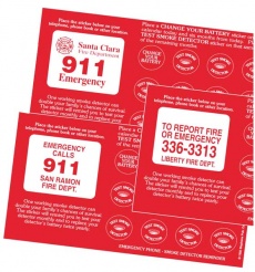 Smoke Detector Calendar Reminder Stickers (Custom)